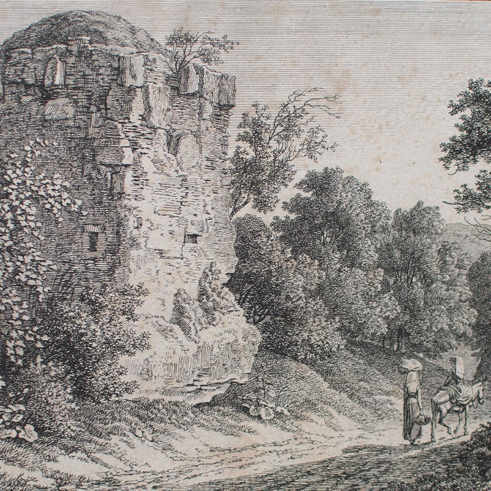 Johann Christian Reinhart Tivoli Sepolcro antico Klassizismus Kupferstich 1792 - Bild 1 von 4