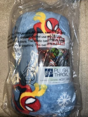 Manta azul de peluche The Big One Spiderman Super Hero 60 x 72 Navidad Foto 1 de 4