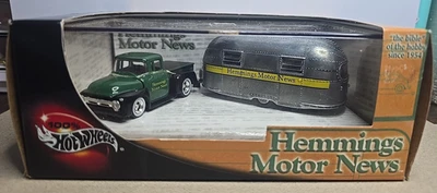HOT WHEELS 100% 2002 Hemmings Motor News '56 Ford Truck & '49 Airstream Clipper - Image 1 of 4