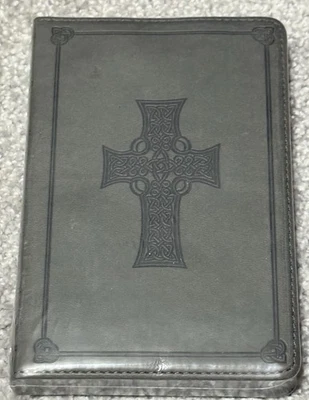 CROSSWAY ESV Compact Bible Exclusive Edition 4"x6" Charcoal Celtic Cross Design - Image 1 of 4