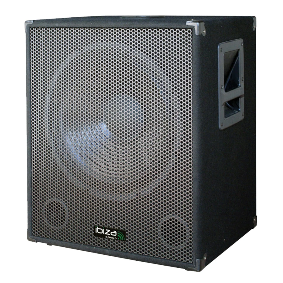 IBIZA SUB15A POWERED 15" SUBWOOFER 800 WATTS WITH AMPLIFIER PARTY DISCO DJ CLUB - Image 1 of 2