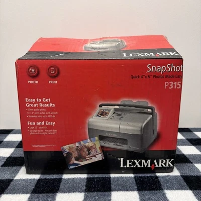 Lexmark SnapShot P315 Photo Printer 2.5" LCD Screen NOB Never Used 4x6 Prints - Image 1 of 4
