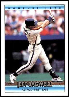 杰夫·巴格韦尔 1992 年 Donruss #358 太空人队 美国职棒大联盟 阅读 免运费 亲笔签名 Den — 第 1/2 张图片