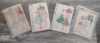 Vintage Simplicity Girls Clothing Size 10 Sewing Pattens (2007, 1145, 1742,5111) - Image 1 of 4