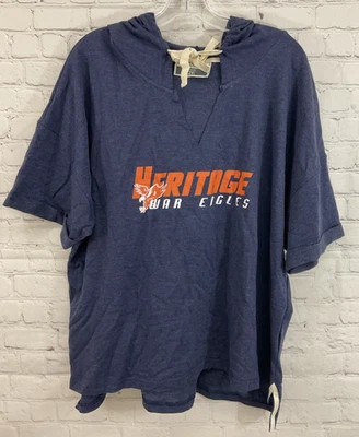 Pullover con capucha de manga corta azul XXL 2XL Holloway 65378 para mujer ROGERS Heritage Foto 1 de 4