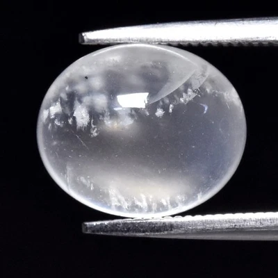 💎 3.05ct Oval Cabochon Natural Rainbow White With Luster Moonstone - Gemstone - Image 1 of 4