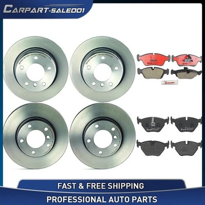 Juego de 6 pastillas de freno de disco delanteras traseras rotor de freno de disco para BMW 323is 1998-1999 Foto 1 de 4