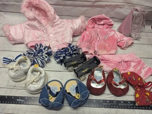 Build A Bear Clothes and Shoes Lot Ruby Slippers Cheer Pink Jogging Suit & More - Picture 1 of 11