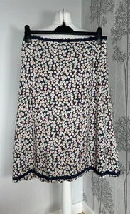 Avoca Origin Ditsy Floral Blue Multicoloured A Line Skirt Lined Size 3 Medium - Picture 1 of 9