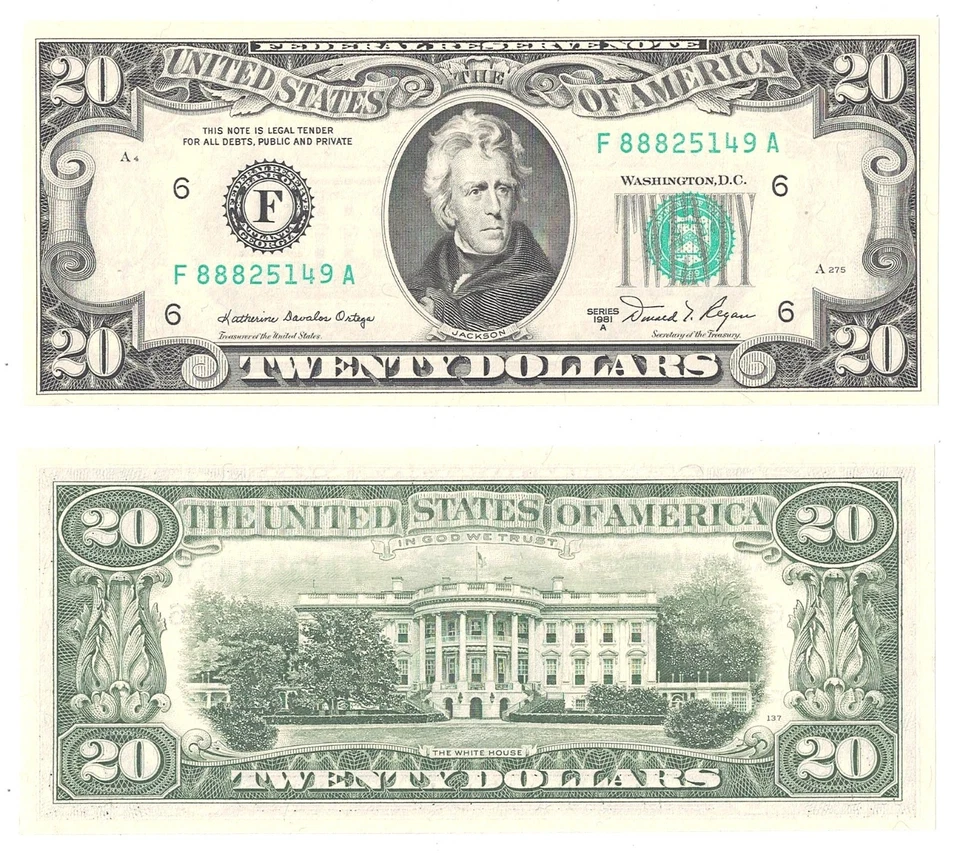 1981-A $20 Atlanta District Federal Reserve Note Fr 2074-F Uncirculated #5149 - Image 1 of 1