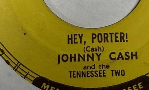 Push Marks Johnny Cash Hey Porter / Cry, Cry, Cry (Sun 221) 1955 Original First - Picture 1 of 3