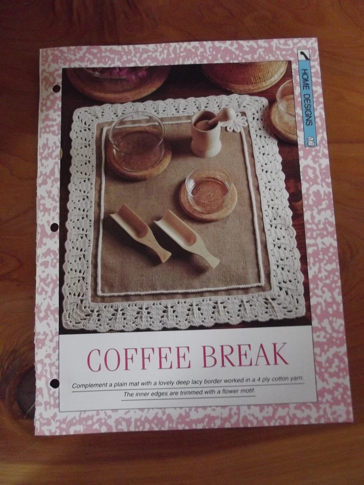 CROCHET PATTERN COFFEE BREAK HOME DESIGNS CREATIVE NEEDLES 1991  * MUST SEE * - Image 1 of 1