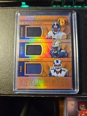 2017 Panini Gold Standard Alvin Kamara Josh Reynolds R. Joshua Dobbs /99 #5 - Image 1 of 2