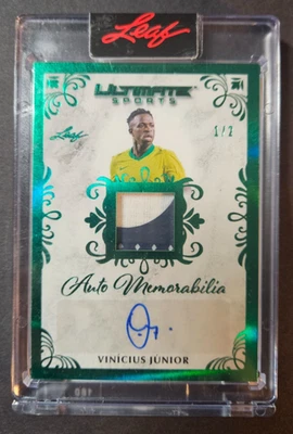 Parche de fútbol deportivo Vinicius Junior Leaf Ultimate 2024 holograma automático verde 1/2 Foto 1 de 2