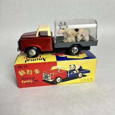 Camión de colección Animal Family Van con vaca y bebé juguete de fricción con caja MF 893 Foto 1 de 4