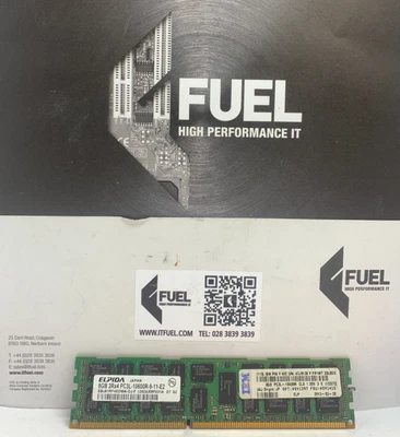 Elpida    8GB DDR3L ram memory module PC3l-10600  -  EBJ81RF4EDWA-DJ-F - Image 1 of 3