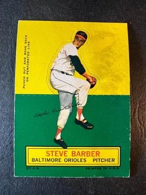 1964 Topps Stand Up Steve Barber, stained - Imagem 1 de 2