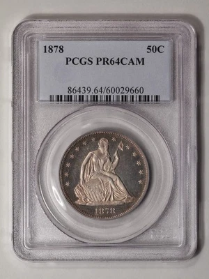 1878 50C Liberty Seated Half Dollar PCGS PR64CAM - Image 1 of 4