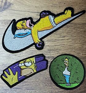 Homer Simpson sleep on SWOOSH patch embroidered +