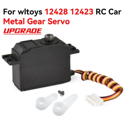 Metal Gear Servo Upgraded Parts for Wltoys 1/12 12428 12423 RC Desert Short Car - Image 1 of 4