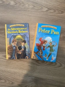 Treasury Of Illustrated Classics Lot Of 2 Hardcover Peter Pan / Sherlock Holmes - Picture 1 of 10