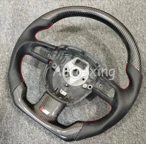 For Audi A4 A5 S4 S5 S6 S8 B7 B8 2008+ Carbon Fiber Leather Steering Wheel - Foto 1 di 7