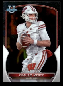2022 Bowman University Chrome #17 Graham Mertz Wisconsin Badgers - Foto 1 di 2