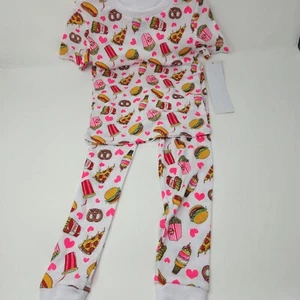 Extremely Me girls size 4 pajamas fast food pizza fries hot dog pretzels - Picture 1 of 2