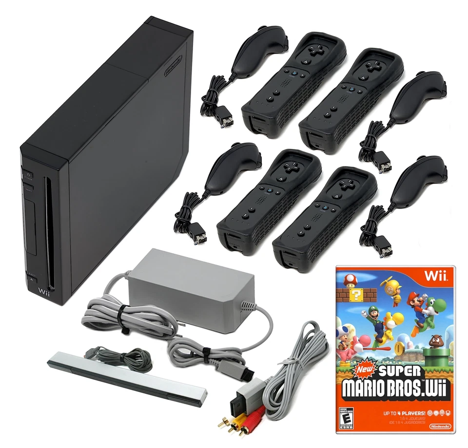 Consola de juegos Nintendo Wii + Elige 1-4 controles remotos, Wii Sports, Mario Kart y más Foto 1 de 1