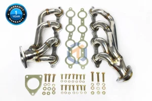 Shorty Headers 304 S/S for Chevy GMC 2002-2013 Trucks SUV 4.8L 5.3L 6.0L 6.2L - Picture 1 of 6