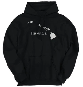 Hawaii State Islands Map Travel Souvenir Hoodie Hooded Sweatshirt Men Women - Picture 1 of 9