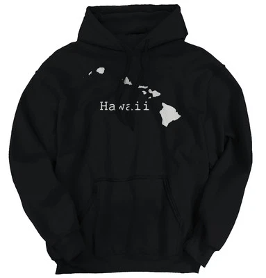 Hawaii State Islands Map Travel Souvenir Hoodie Hooded Sweatshirt Men Women - Image 1 of 4