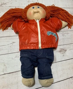 Cabbage Patch Puppe rote Haare Kopf #52 1 Zahn 2 Grübchen Windelkleidung Vintage - Bild 1 von 10