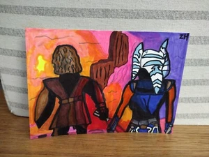 Drawing Star Wars Anakin Skywalker Vader Ahsoka Tano Clone Mandalorian Disney R2 - Picture 1 of 1