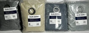 Sun Zero Lichtenberg Blackout Curtains, One Panel Pair / PICK SIZE & COLOR NEW - Picture 1 of 6