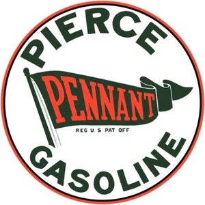 Pierce Pennant Gasoline NEW Sign 28" Dia. Round AMERICAN STEEL - Picture 1 of 1