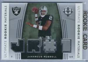 2007 Ultimate Football Jamarcus Russell Raiders Ultimate Materials Rookie Card - Picture 1 of 2