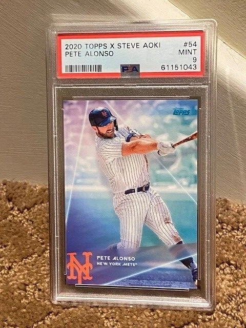 2020 Topps X Steve Aoki Pete Alonso PSA 9 #54 Card LOW POP NEW CASE  - Image 1 of 1