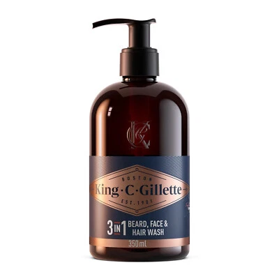 King C. Gillette Beard Wash, Mens Face 11 oz, Infused with Argan Oil...  - Image 1 of 4