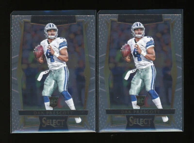 2x 2016 Panini Select DAK PRESCOTT #70 Rookie RC Dallas Cowboys - Image 1 of 2