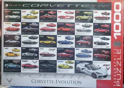 Rompecabezas EuroGraphics Corvette Evolution (1000 piezas), azul  Foto 1 de 3