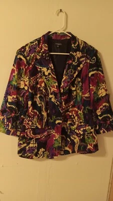 Notations womens floral print suit jacket size 2x Multicolor  - Image 1 of 4
