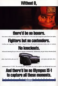 Olympus Camera IS-1 No Boxers Contenders or Knockouts Vintage Print Ad 1991 - Picture 1 of 4