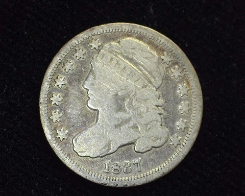 HS&C: 1837 Capped Bust Dime F - US Coin Cover