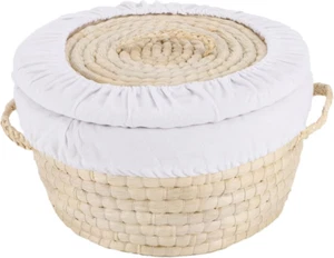 Round Bread Basket Serving Woven Bread Baskets Wicker Baskets Sourdough Proofing - Picture 1 of 12