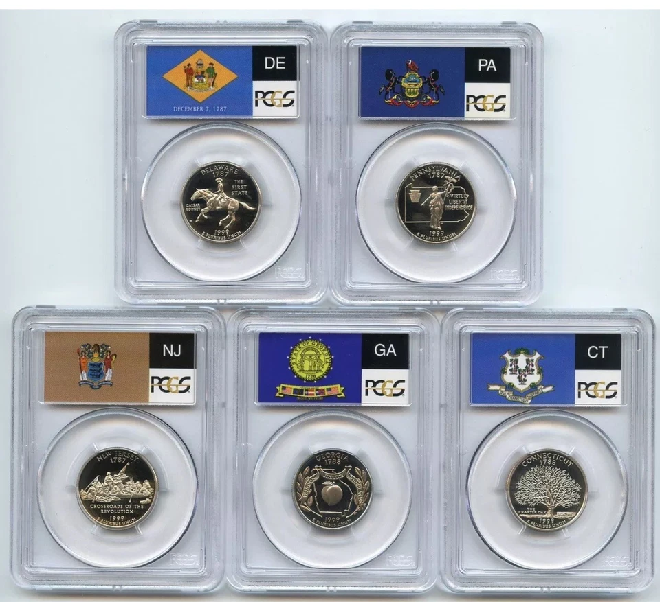 1999 S SILVER State Quarter Set PCGS PR69DCAM - Image 1 of 1