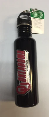 Botella de agua de acero inoxidable Oklahoma Sooners NCAA Great American Foto 1 de 2