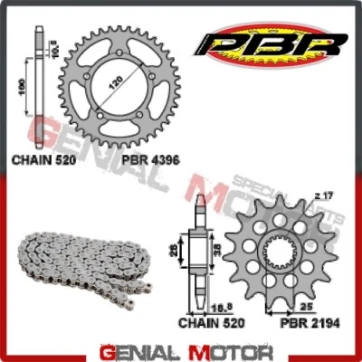 EK1137G Chain and Sprockets Kit 15 / 42 / 520 PBR APRILIA TUONO R 2015 - Изображение 1 из 2