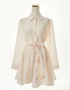 New One Size Chuu Flared Mini Shirtdress - Picture 1 of 5