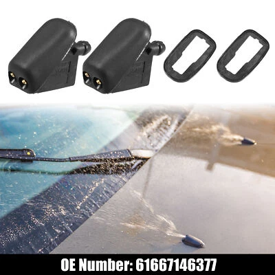 2pcs Front Windshield Wiper Washer Nozzle Spray Jet for Mini Cooper Hatchback - Image 1 of 4